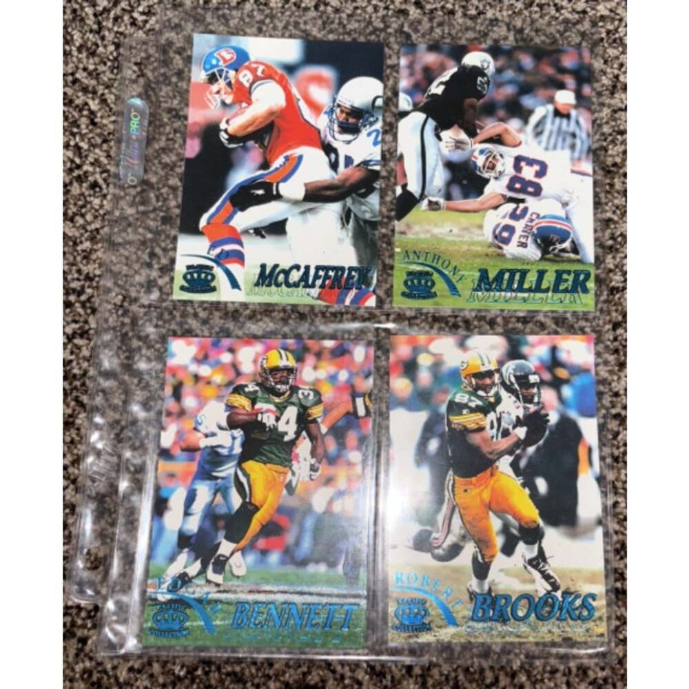 1995 Pacific Gridiron Review Edgar Bennett Robert Brooks McCaffrey 4 Card Lot